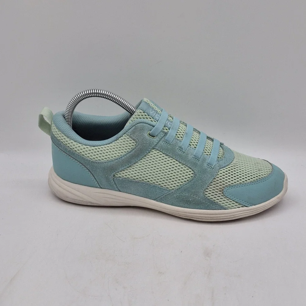 Vionic Zesta Shoes Womens Size 8.5 Blue Mesh Suede Athletic‎ Sneakers Comfort 39